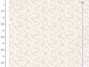 Audinio „Romantika“ faktūra – medvilninis audinys su smulkiais gėlių motyvais, ekologiškai spausdintas