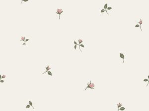 Gėlėtas audinys „Rožytės“ – subtilus rožių motyvas ant natūralaus medvilninio audinio, OEKO-TEX sertifikuotas