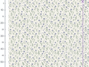 Audinio „Gėlėtas rytas“ faktūra – natūralus medvilninis audinys su gėlių raštu