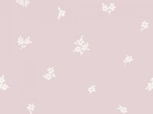 Baltos gėlytės ant rožinio fono